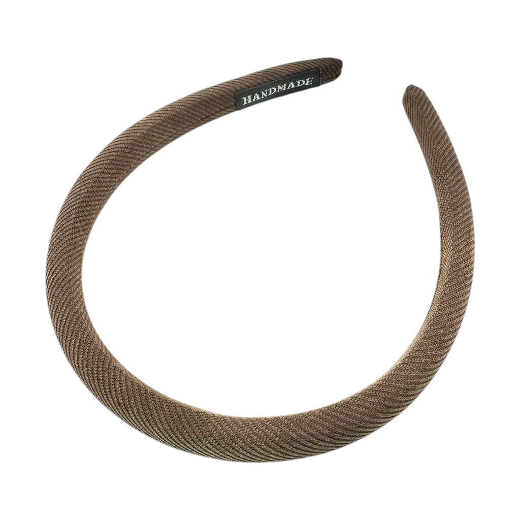 Headband Brown Padded Corduroy 16mm