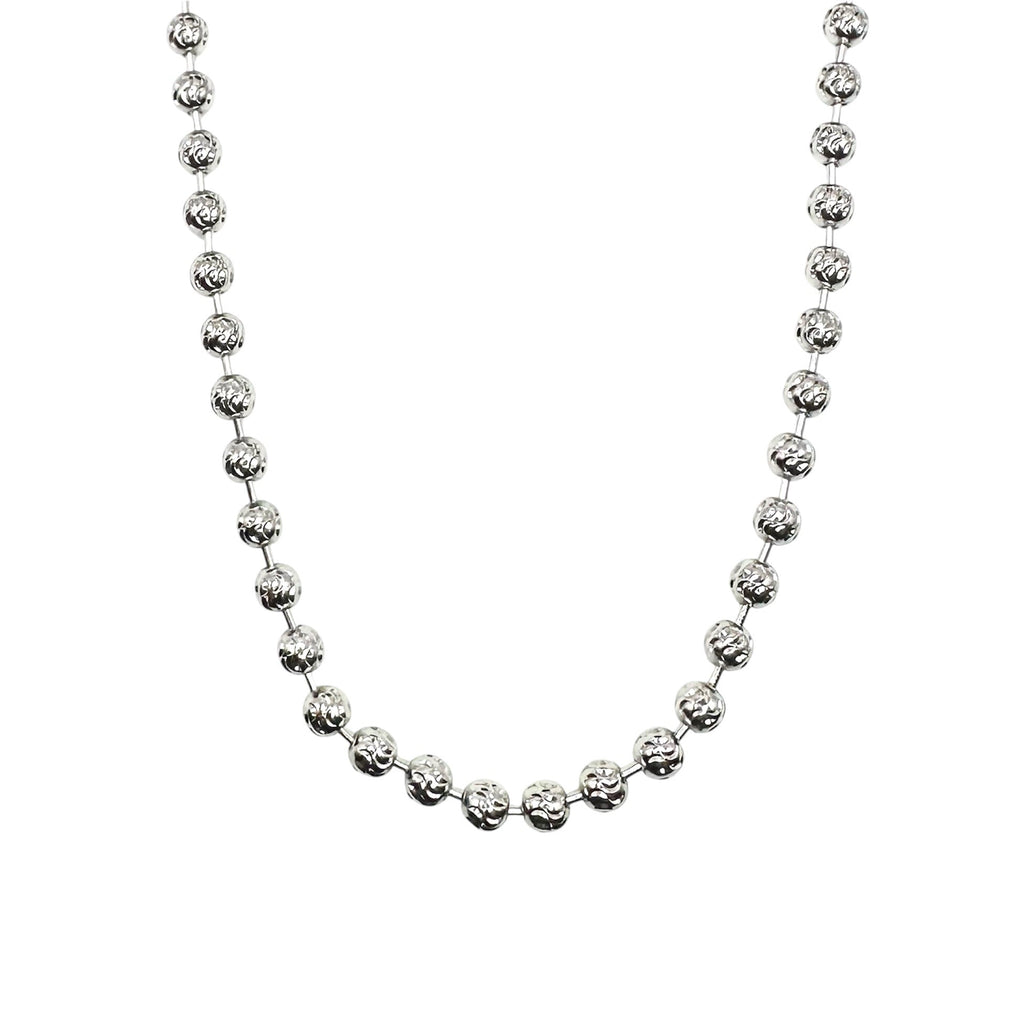 Wasserdichte Diamantschliff-Kugelkette 4mm 45cm Silber