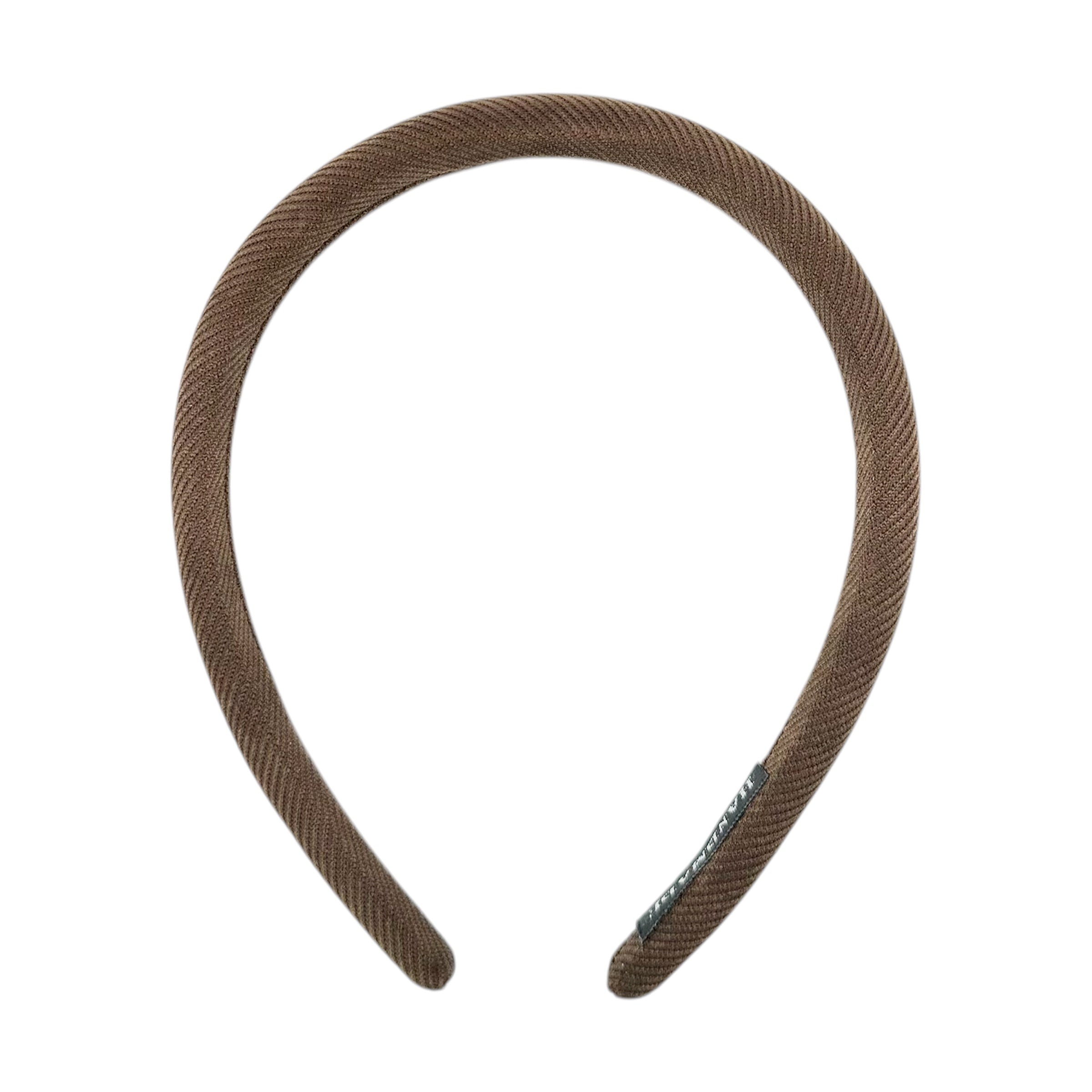 Headband Brown Padded Corduroy 16mm