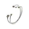 Wasserdichtes Perlen Multi-Strang Cuff Armreif Silber