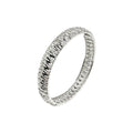 Wasserdichtes Diamantschliff Rippen Bangle Armreif Silber
