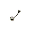 Titan Bauchnabelpiercing CZ 1.6x8mm 4/6mm