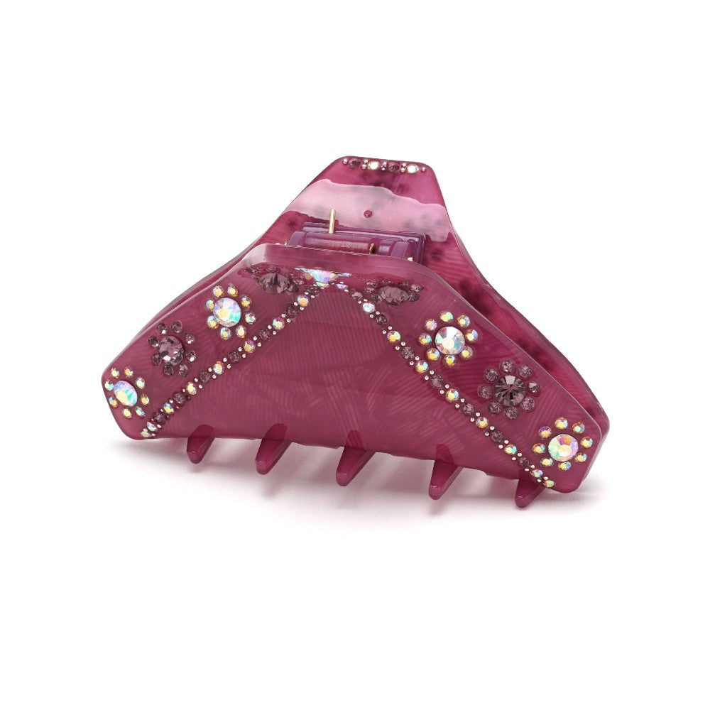 Haarklammer 8,9 cm mit Kristallen