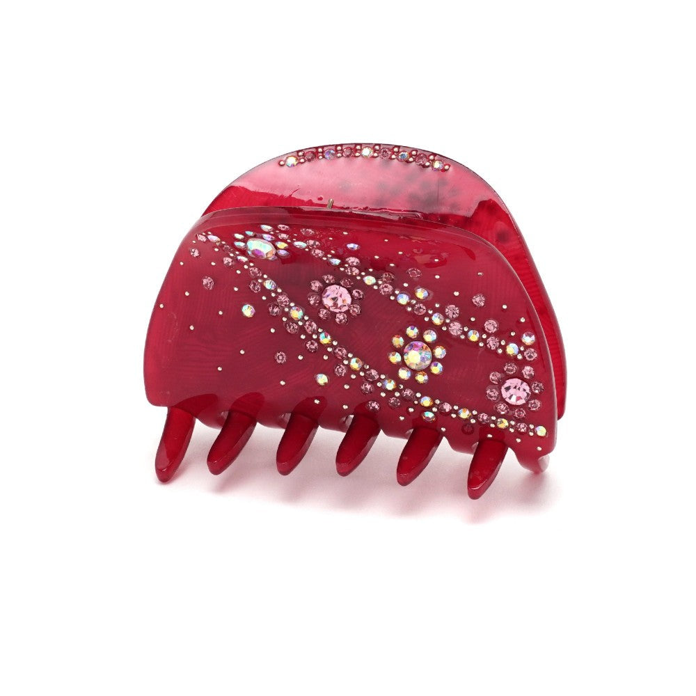 Haarklammer 7,3 cm mit Kristallen