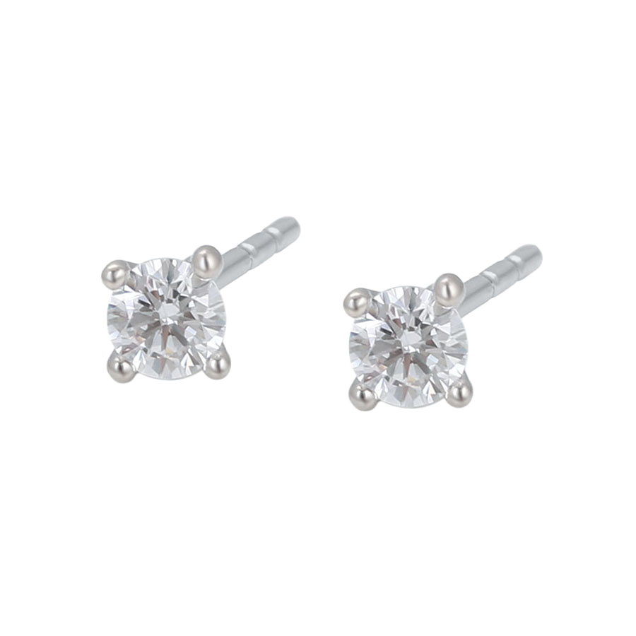 Wasserdiche Ohrstecker mit Zirkonia 3 mm