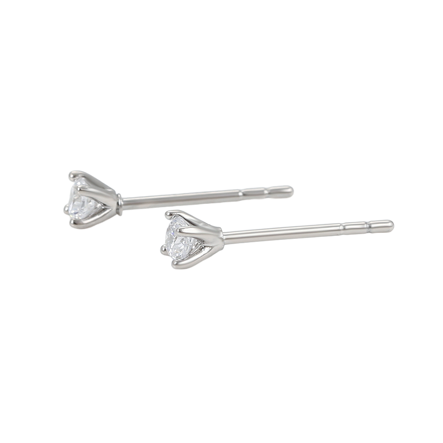 Wasserdiche Ohrstecker mit Zirkonia 3 mm