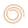 Waterproof Necklace Gold Tone 55cm Length 7mm Wide Curb Chain
