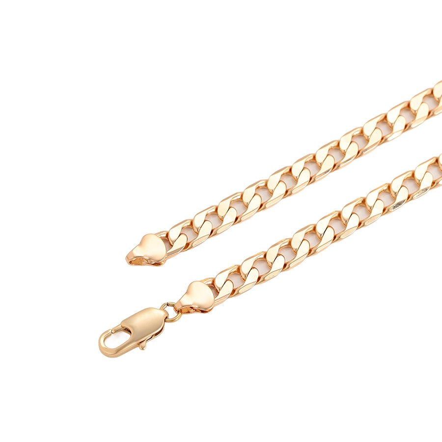 Waterproof Necklace Gold Tone 55cm Length 7mm Wide Curb Chain