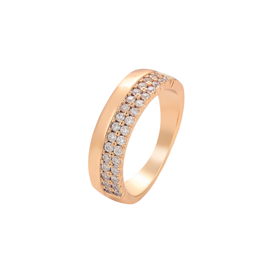 Wasserdichter Ring mit Zirkonia Roségoldfarbe