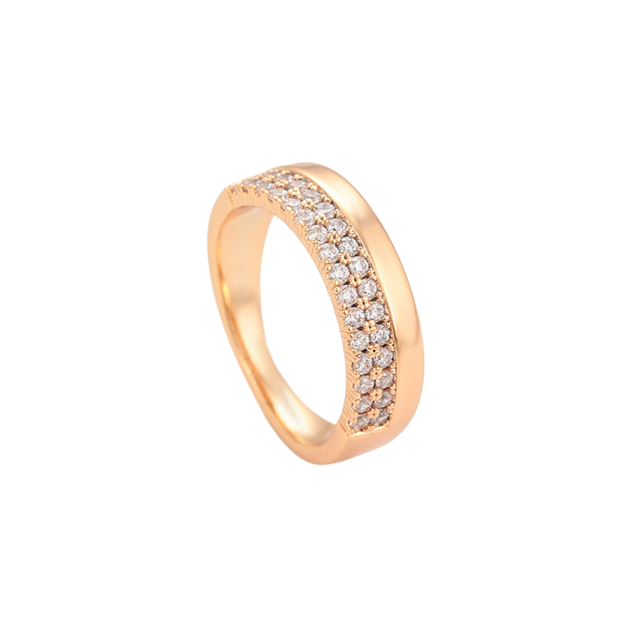 Wasserdichter Ring mit Zirkonia Roségoldfarbe