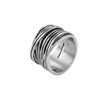 Wasserdichter Ring mit Wickeloptik, silberfarben, Größe 13