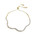 Wasserdichtes Armband mit Kristallen Goldfarbe