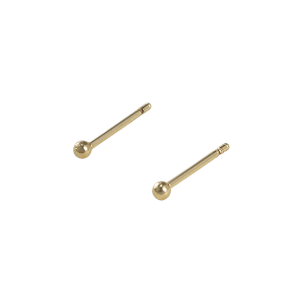 Waterproof Stud Earrings Gold Color 0.2cm Ball
