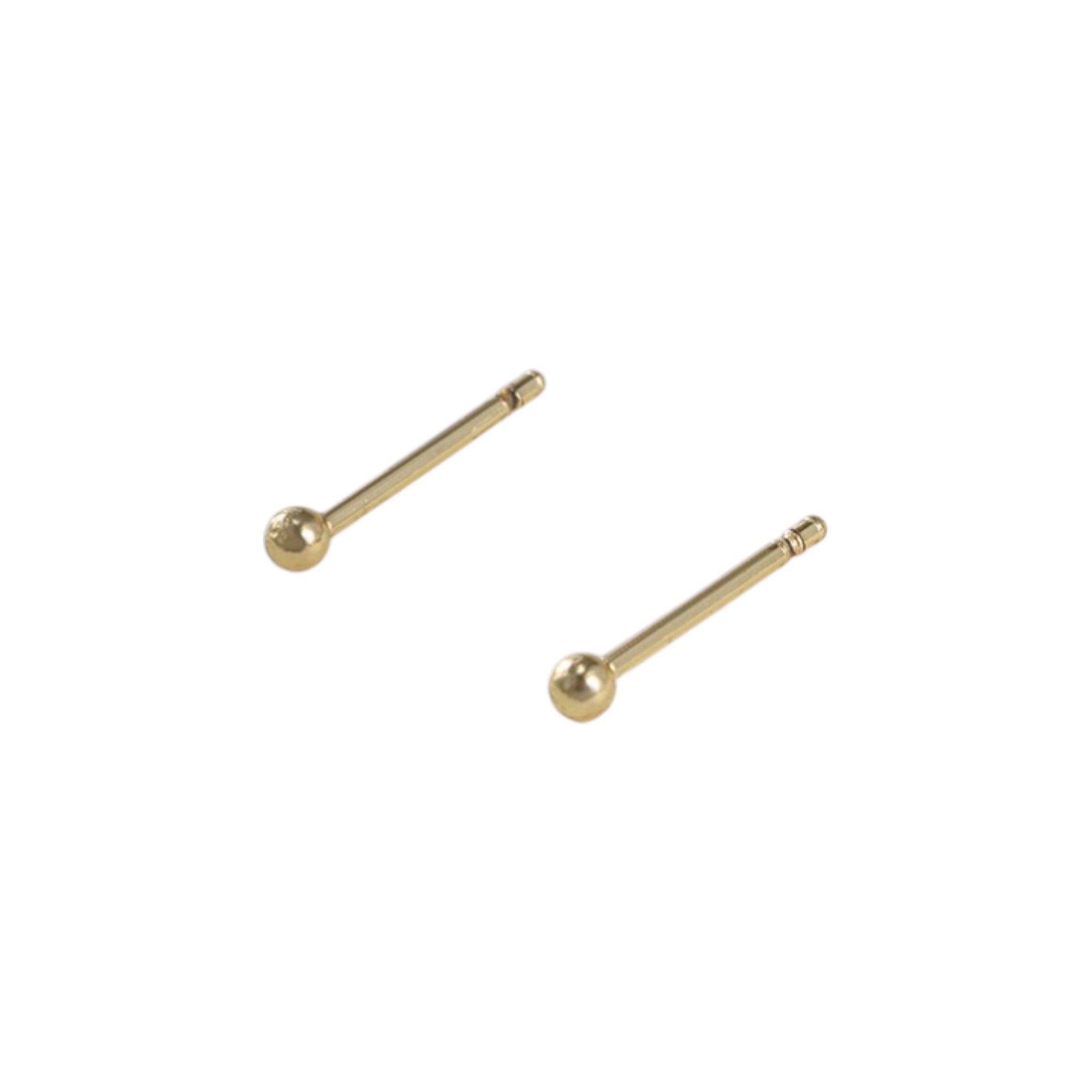 Waterproof Stud Earrings Gold Color 0.2cm Ball