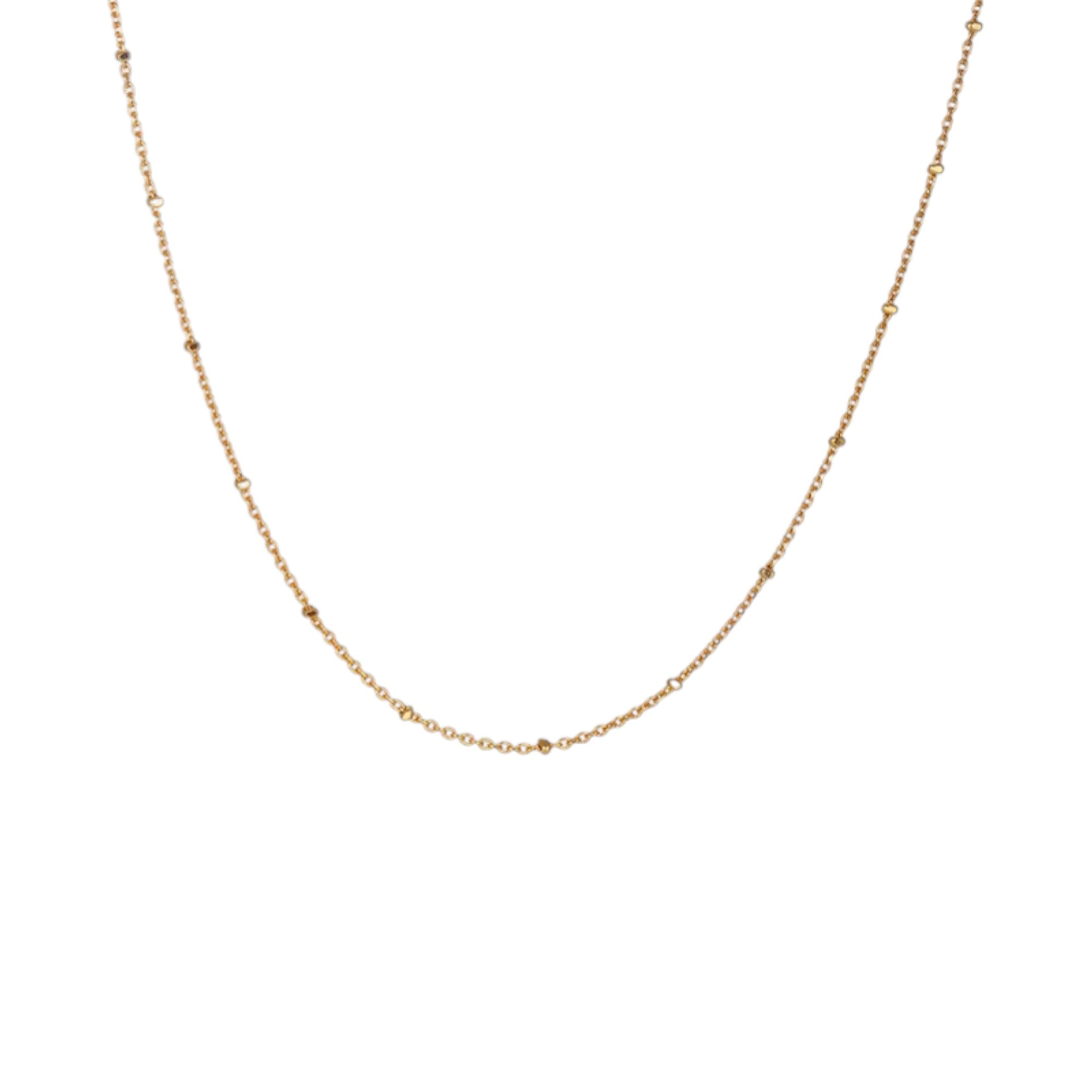 Wasserdichte Halskette mit Perlen Gold 50 cm