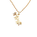 Wasserdichte Halskette MAMA mit Zirkonia Gold 44 cm + 4 cm