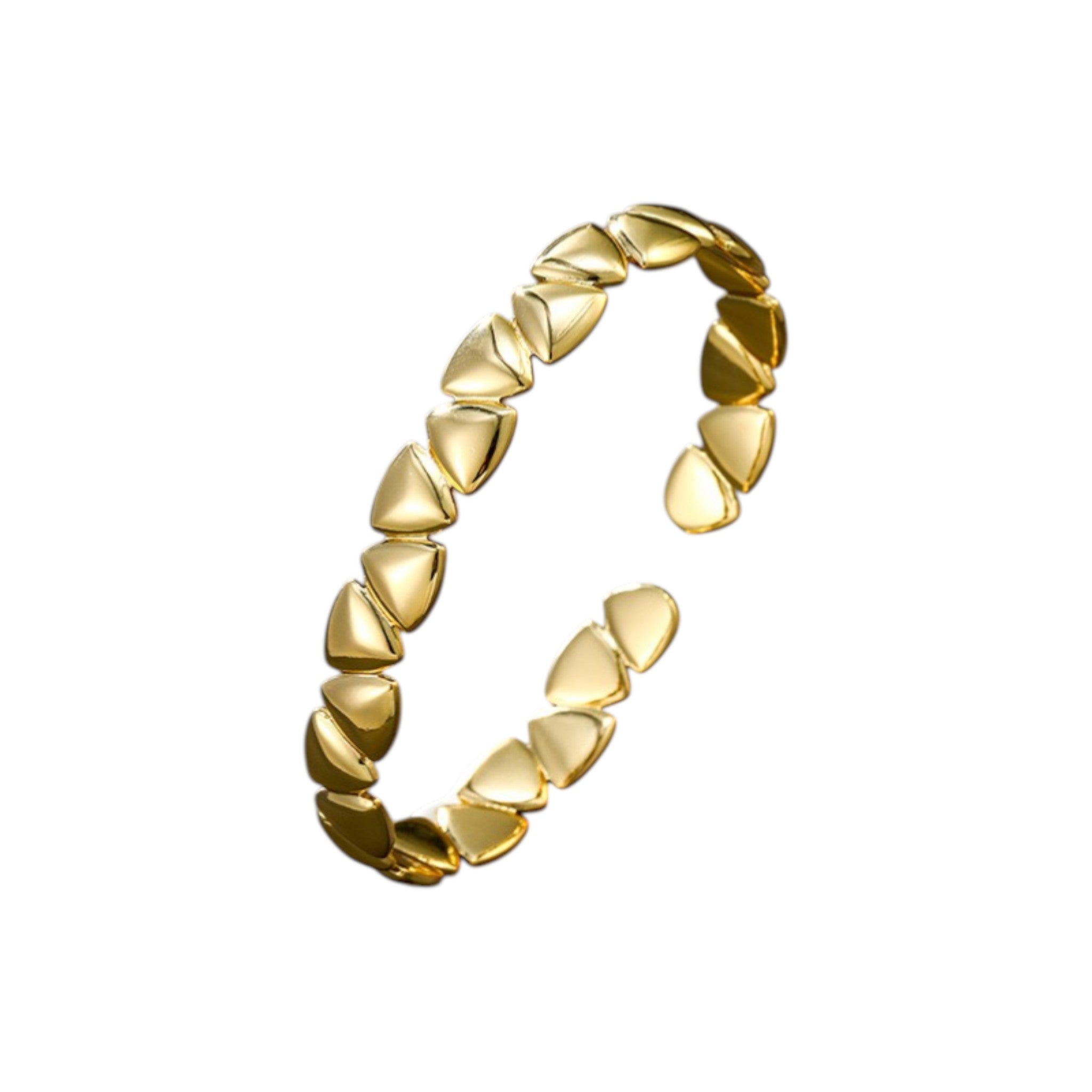 Wasserdichtes Armband mit Herzdesign Goldfarbe 5,2cm x 0,78cm
