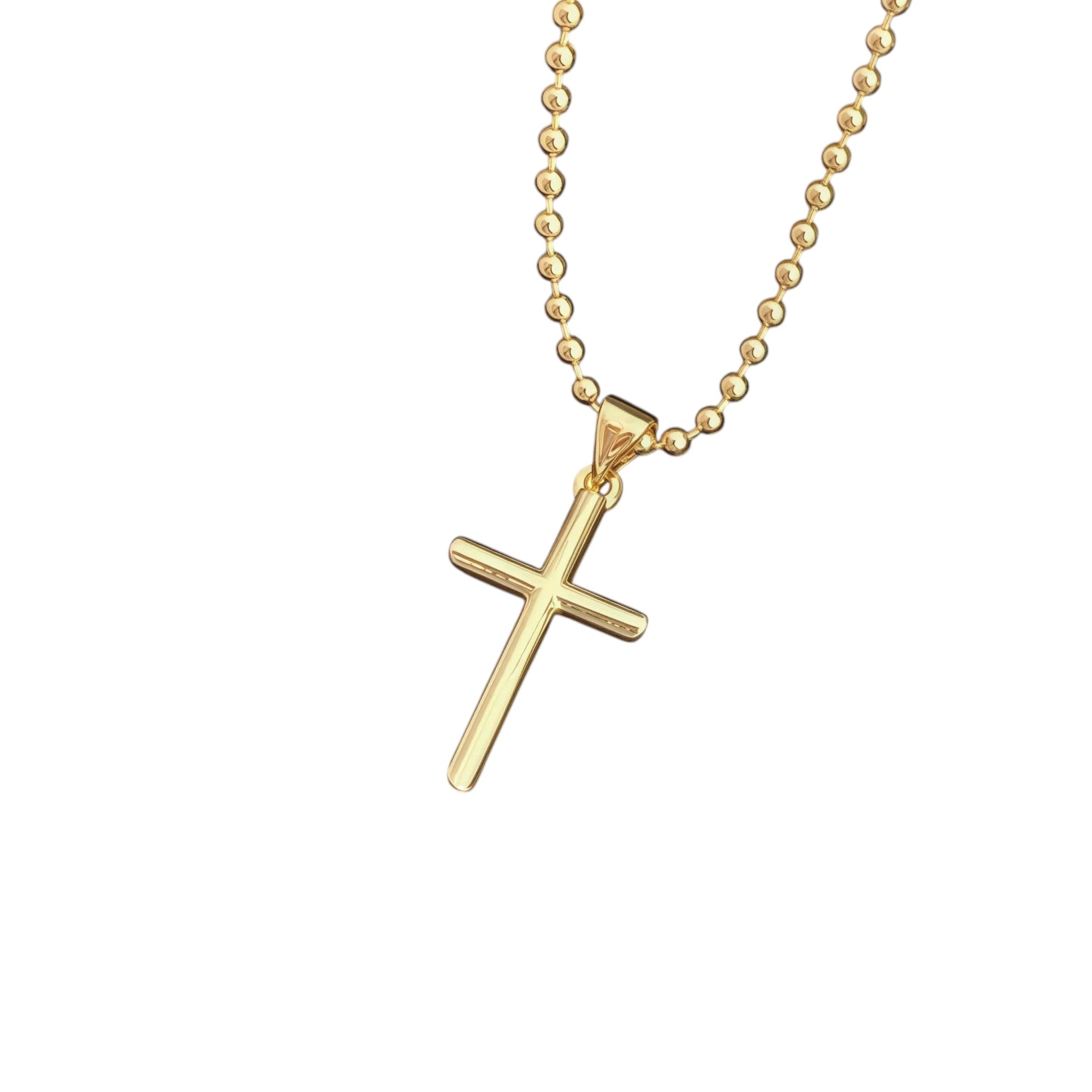 Wasserdichte Kreuz-Halskette Goldfarbe
