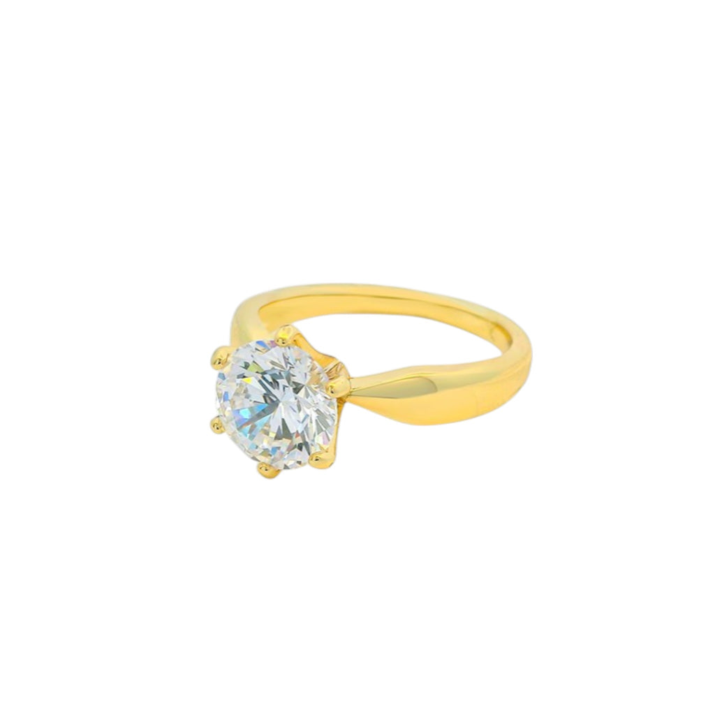 Wasserdichter Ring mit Kristall Goldfarbe