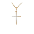Wasserdichte Halskette mit Kreuz-Anhänger Goldfarbe