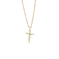 Wasserdichte Halskette mit Kreuz-Anhänger Goldfarbe