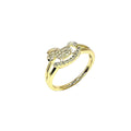Wasserdichter Ring mit Schaukelpferd-Motiv und Zirkonia Gold