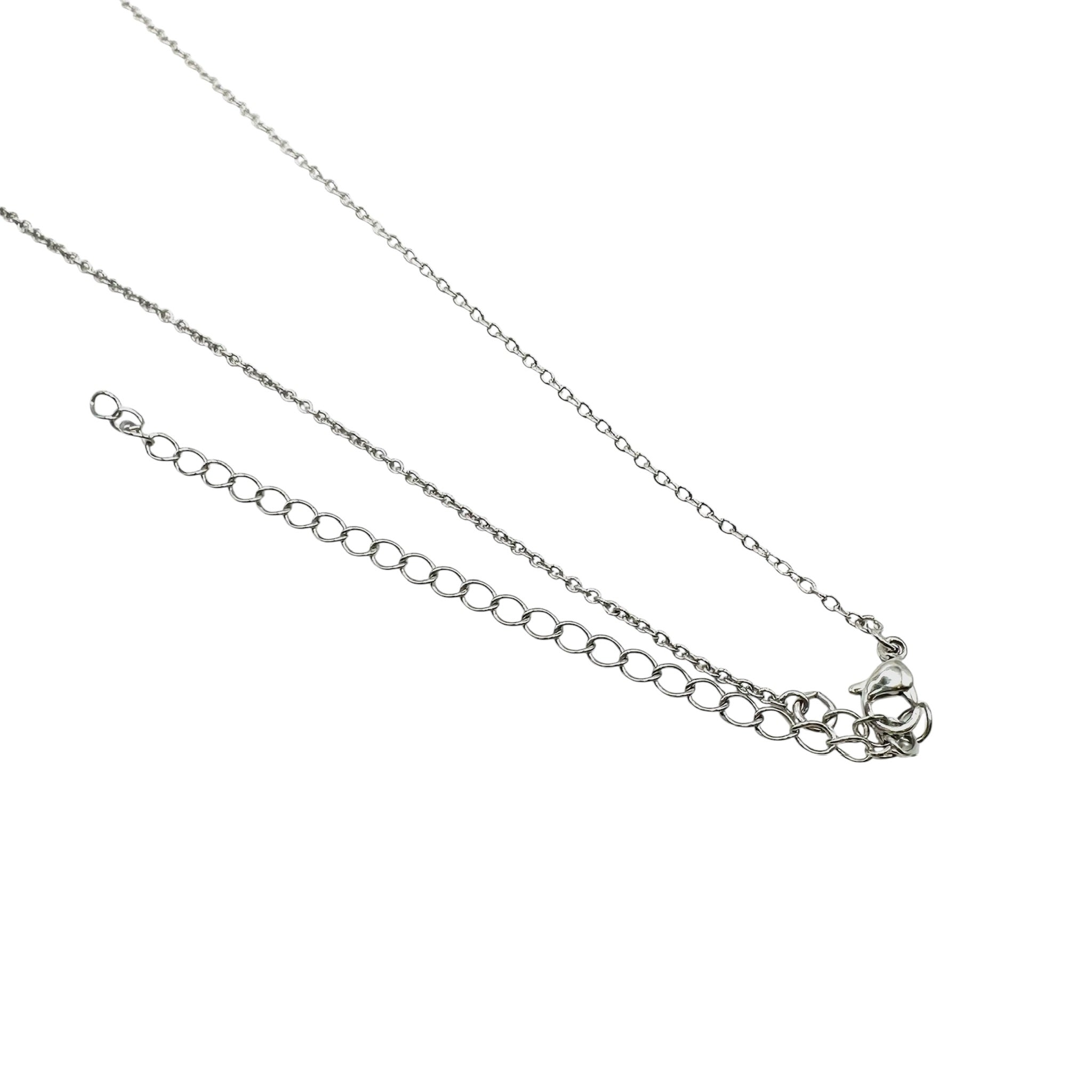 Wasserdichte Y-Lariat-Halskette mit Rosen-Charms, Stern-Zirkonia und Stab-Anhänger Silber