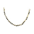 Wasserdichtes Schwarzes Zirkonia Armband, Rauten-Glieder, 5mm, goldfarben