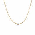 Wasserdichte Halskette mit Perle Gold 37+4,5 cm