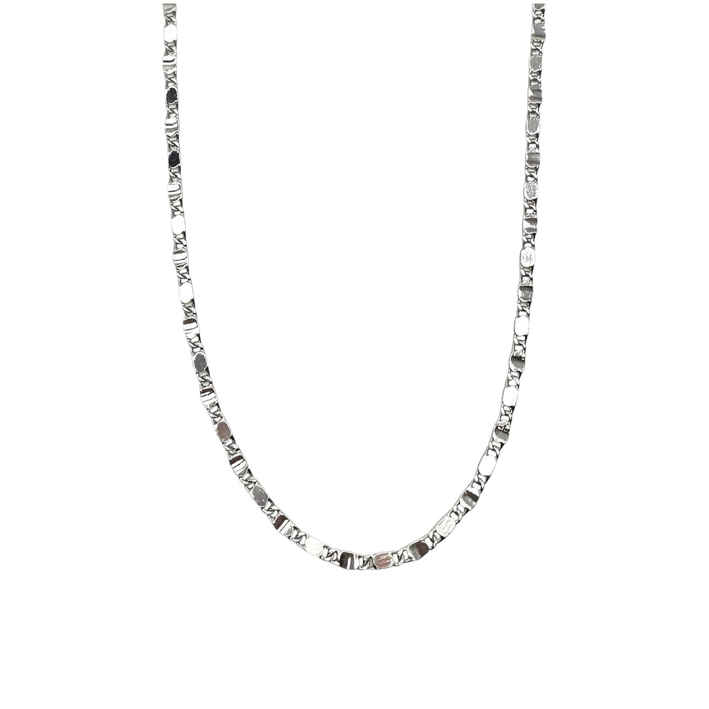 Wasserdichte Valentin-Kette 2mm 50cm Silber
