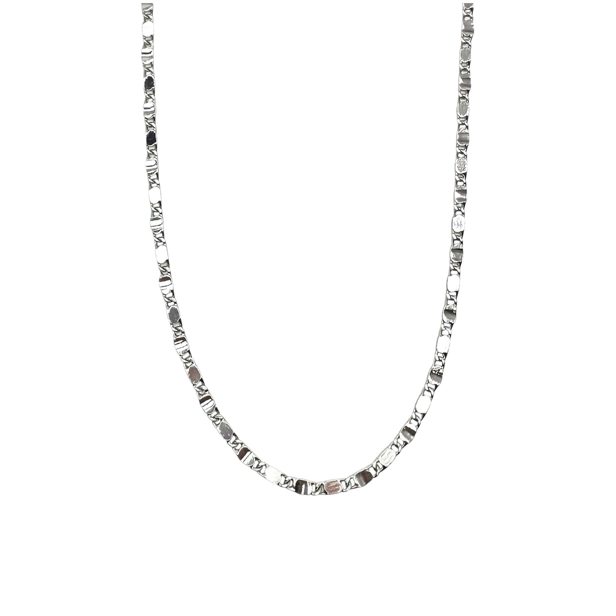 Wasserdichte Valentin-Kette 2mm 50cm Silber