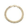 Wasserdichtes Cuban Link Panzerarmband 8mm Gold 23cm
