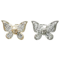 Haarklammer Schmetterling Baguette Kristall Silber Gold