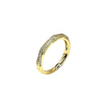 Wasserdichter Twist-Eternity-Ring mit Zirkonia-Pavé Gold