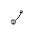 Titan Bauchnabelpiercing CZ 1.6x12mm 5/8mm