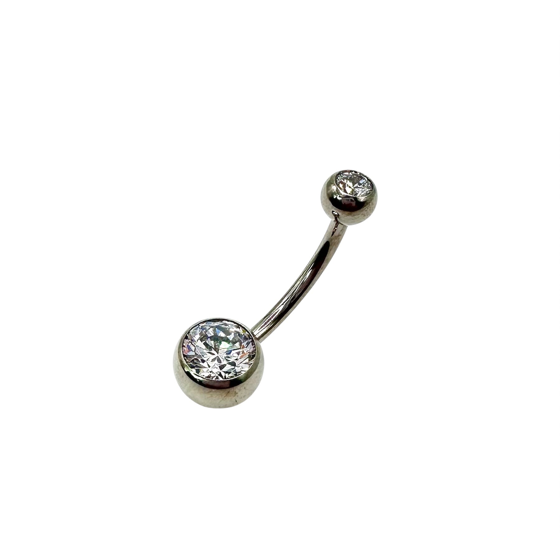 Titan Bauchnabelpiercing CZ 1.6x12mm 5/8mm