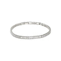 Wasserdichtes Armband mit Kristallen, silberfarben, 17+2cm