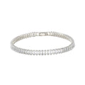 Wasserdichtes Armband mit Kristallen, silberfarben, 19cm