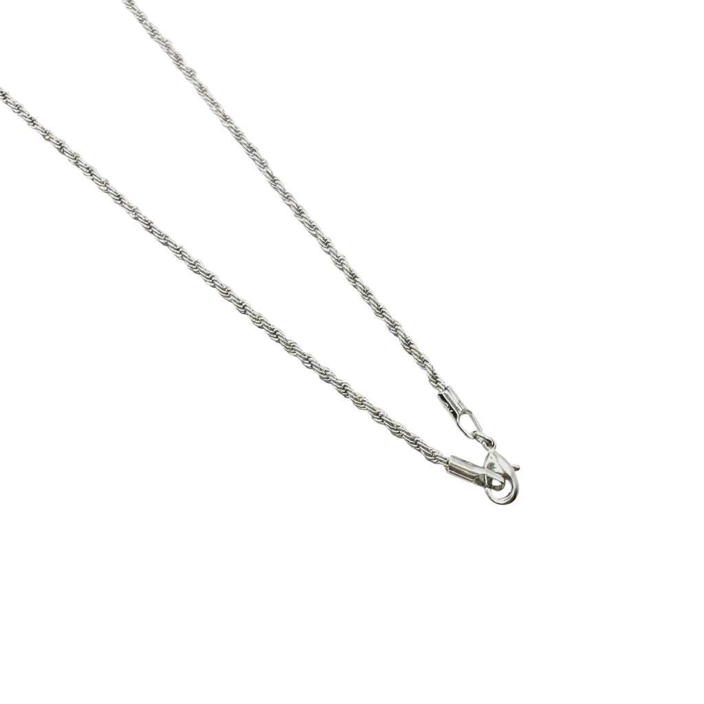 Wasserdichte Kordelkette 2mm 45cm Silber