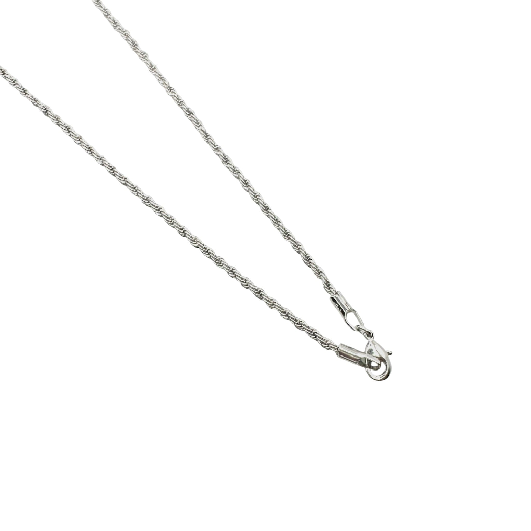Wasserdichte Kordelkette 2mm 45cm Silber