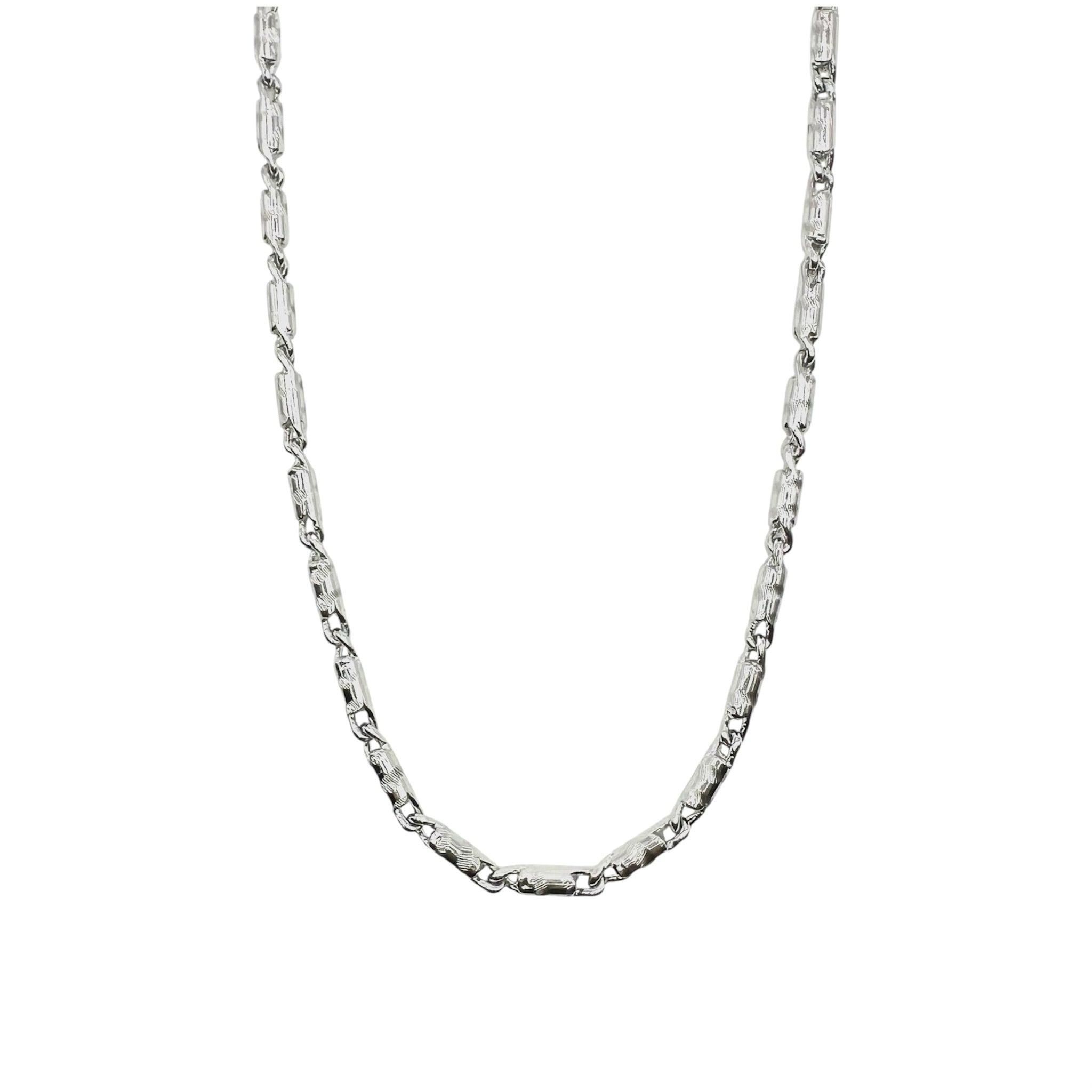 Wasserdichte Stab-Glieder-Kette 3mm 45cm Silber