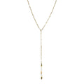Wasserdichte Y-Lariat Kette Twisted Bar Anhänger Gold