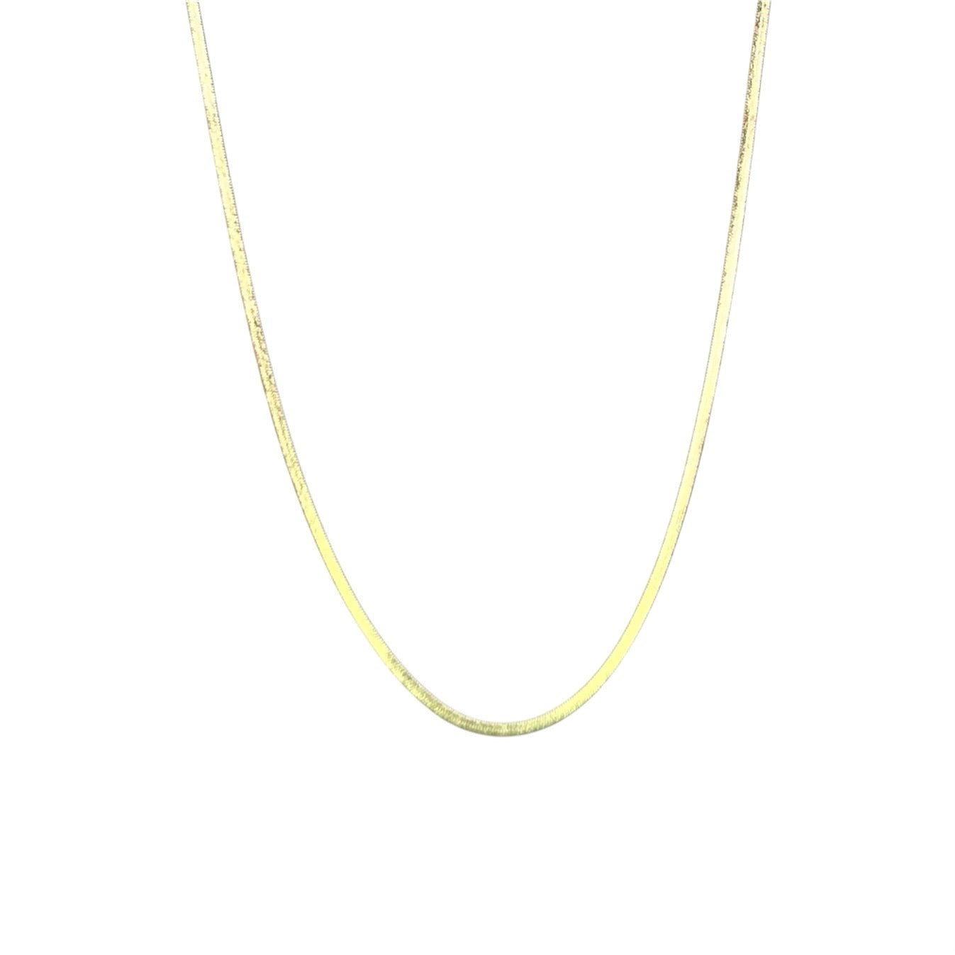 Wasserdichte Schlangenkette Herringbone 1,5mm 45cm Gold