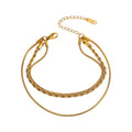 Wasserdichte Doppel-Armkette Goldfarbe
