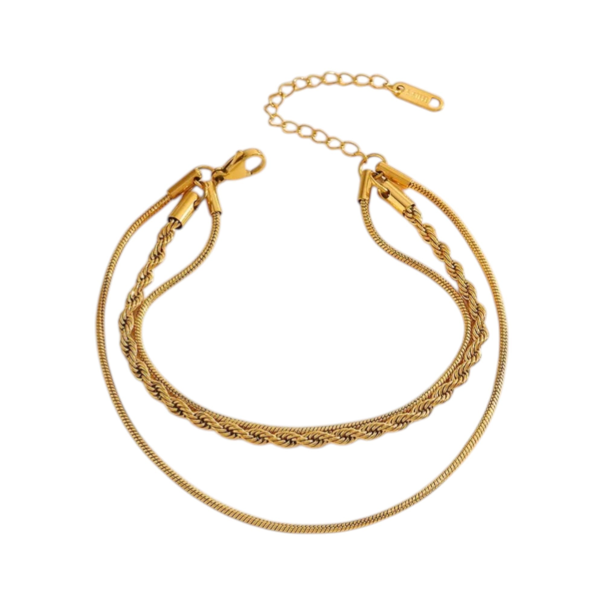 Wasserdichte Doppel-Armkette Goldfarbe