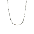Wasserdichte Diamantschliff-Plättchen-Kette 2mm 45cm Silber
