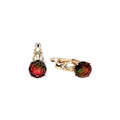 Waterproof Rose Gold Watermelon Zirconia Earrings 8mm Two-Tone Pavé Hoops