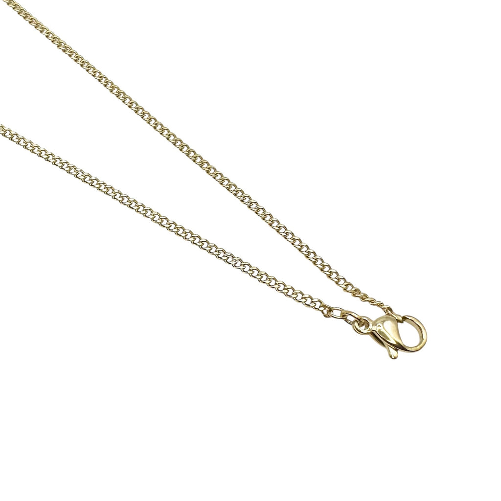 Wasserdichte Panzerkette Curb Chain 1,8mm 45cm Gold