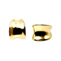 Wasserdichte Puffy Konkav Sattel Ohrstecker Gold