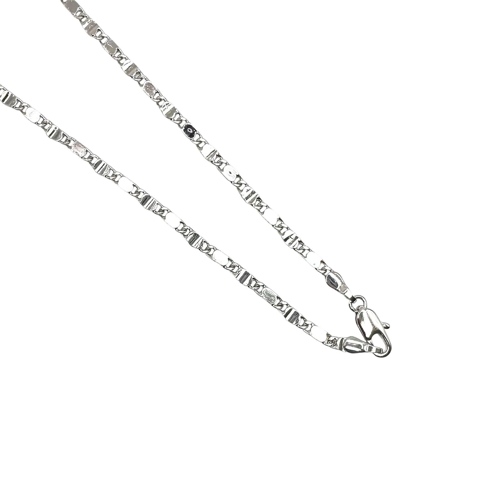 Wasserdichte Valentin-Kette 2mm 50cm Silber